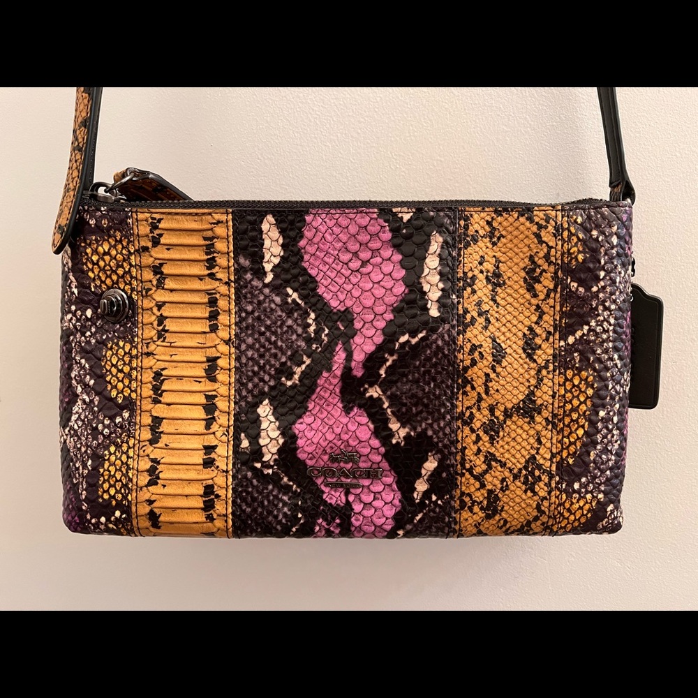 Coach - Exotic Python Leather Crossbody Purse
